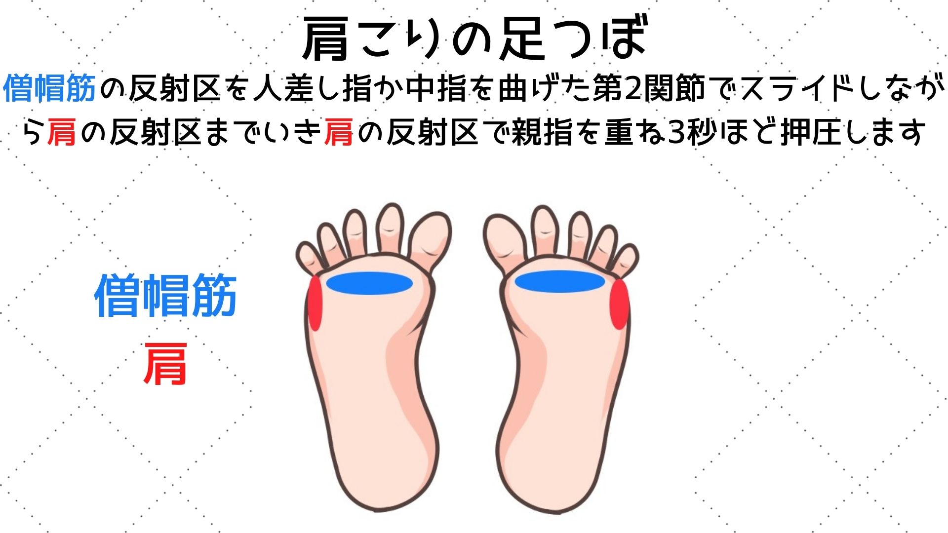 肩こりの足つぼの図